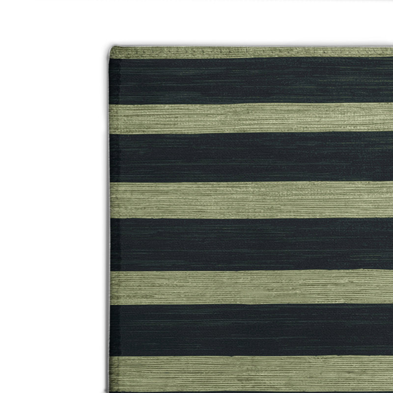 HorizontalStripes Blue Indoor and Outdoor Area Rug, Rectangle 2' x 3'