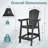 Outdoor Tall Adirondack Chairs With Connecting Tray-443604956