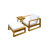U_STYLE Acacia Wood Outdoor Lounge Set - Chair & Ottoman, Perfect For Patios, Balconies, And Gardens-1027845386