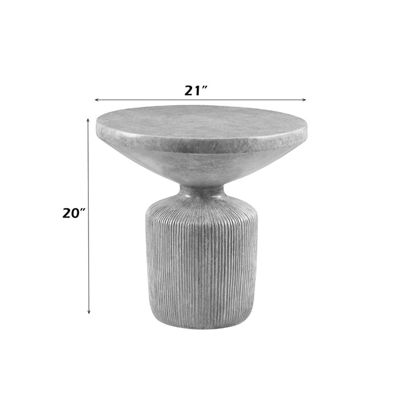 Laddie End Table, Weathered Grey Finish