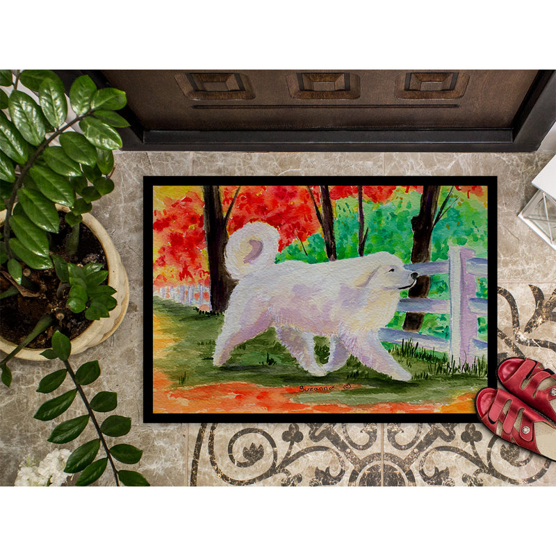 Paillasson d’intérieur antidérapant Great Pyrenees de Stockett, Rectangle 2 pi x 3 pi