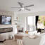 Ventilateur de plafond à DEL à intensité variable de 52 po avec moteur à courant continu réversible et télécommande-804887630-804887631-804887626