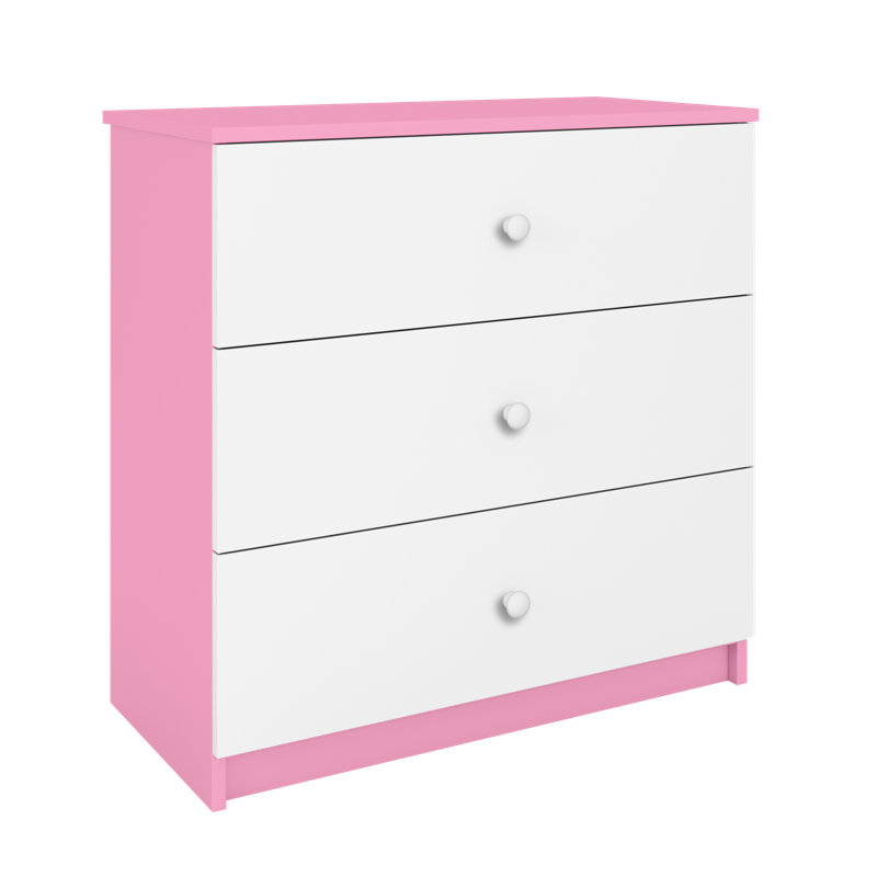 Cicero Kids 3 - Drawer Chest, Pink