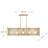 Muller 5-Light Linear Chandelier in Warm Brass