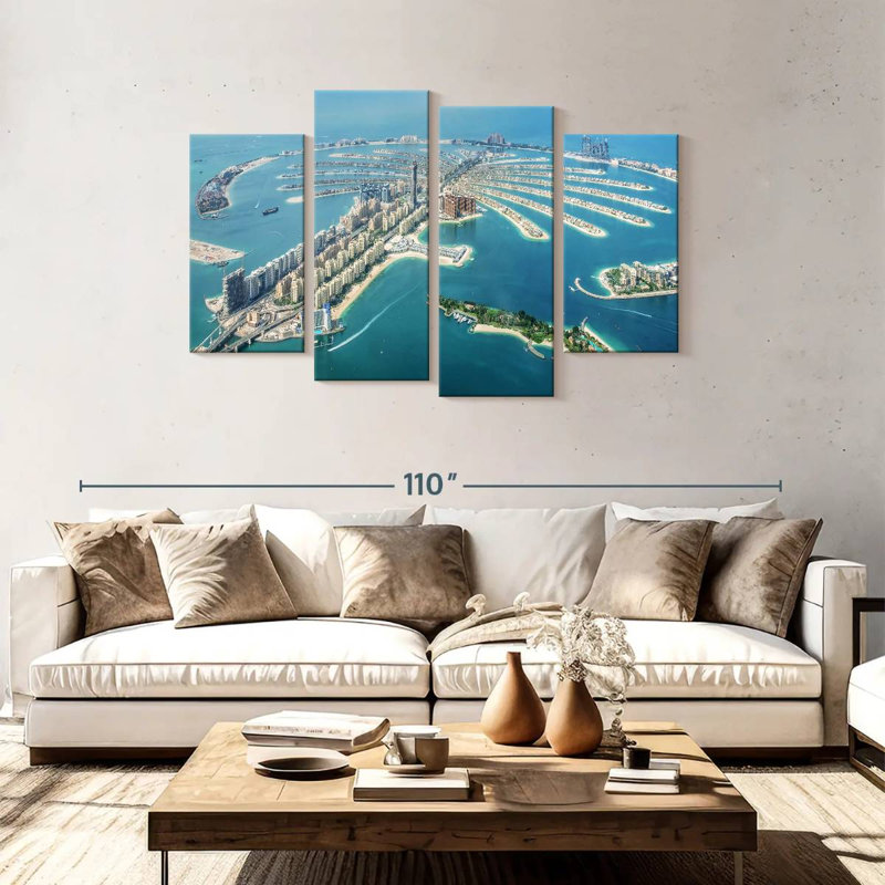 Keesha Palm Jumeirah d'en haut, H 48 po x l 75 po