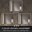 Armoire à pharmacie avec miroir 3 tablettes Lewing