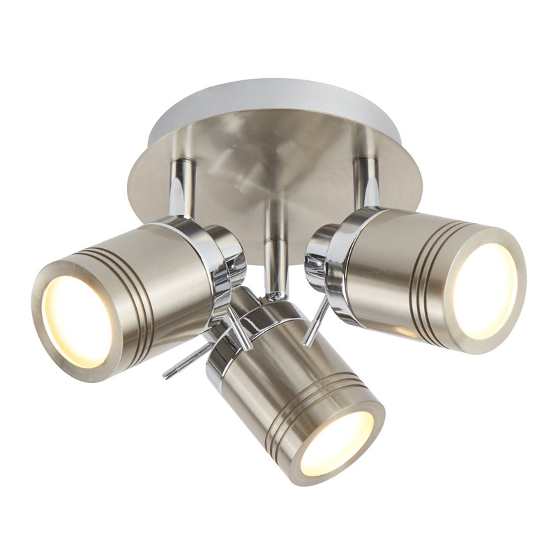 Marceline Ceiling Spotlight, Satin Silver/Chrome/Silver