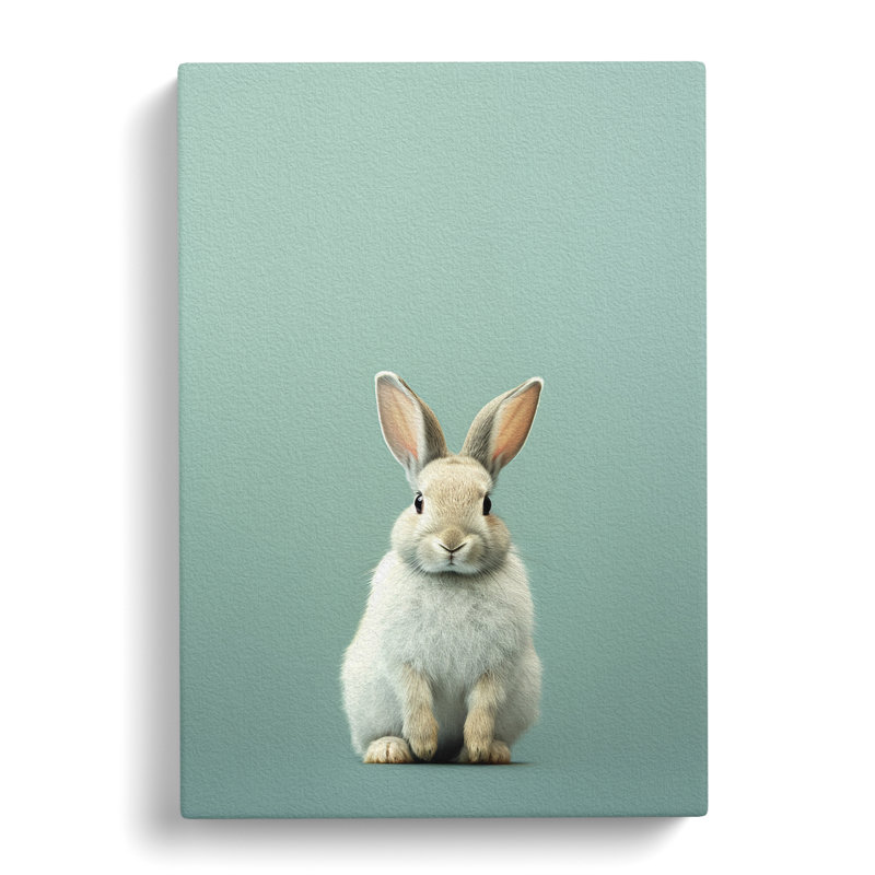 Rabbit Minimalism - Wrapped Canvas, 50cm H x 35cm W x 3cm D