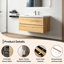  Meuble-lavabo mural simple de 42 po avec dessus en pierre de résine blanc brillant pour petits espaces, maison-1487549900