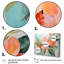 Ensemble de 4 décorations murales modernes roses et vertes - Collages abstraits-1499217887