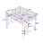 Classic Metal Loft Bed with Dual-Side Ladders-498580749