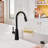 MOEN Riley Touchless Single Handle Pull-Down Sprayer Kitchen Faucet in Matte Black-86854543