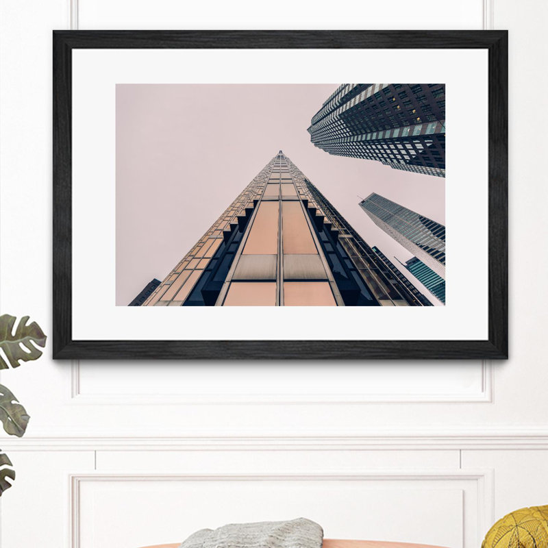 «Skyline View» mat et encadré 24 po x 36 po, Cadre noir