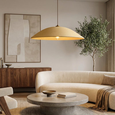 Lustre suspendu moderne en béton texturé dôme