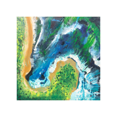 Cheval et plage | Acrylique sur toile | Par Muhammad Yusuf