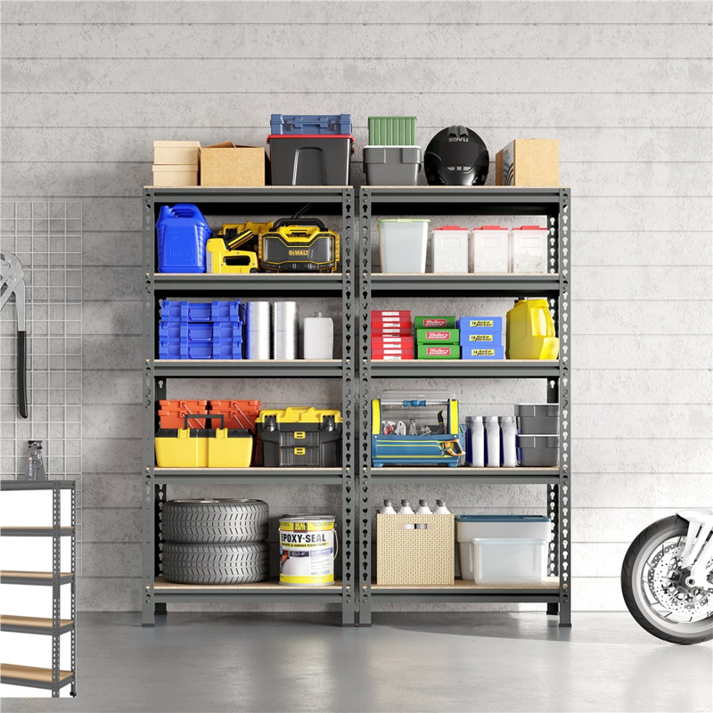 70 cm W Adjustable Height Shelving Unit, Dark Grey, 1