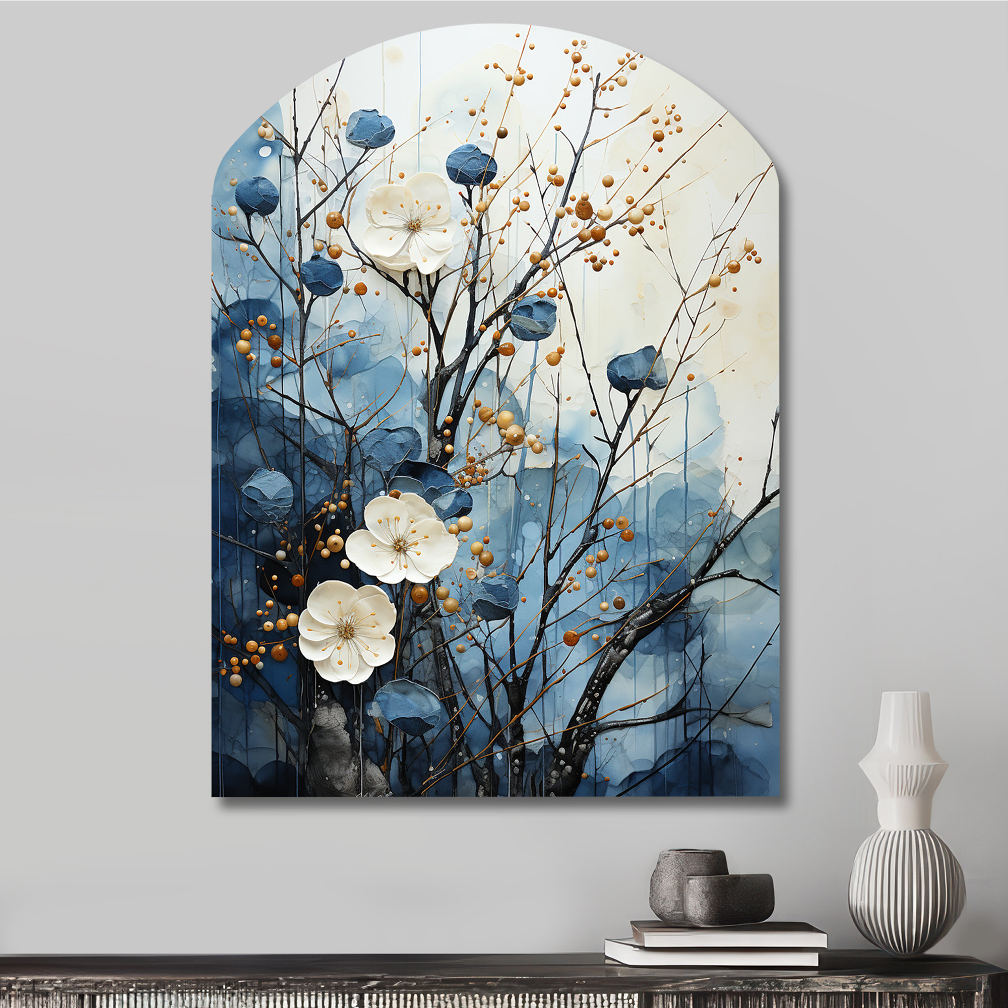 Lark Manor™ Japon Art Blue Serene Zen Minamlism Landscape II ...