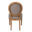 Ensemble de 2 chaises de salle à manger avec dossier rond, chaise d'appoint rembourrée et chaises d'appoint