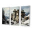 Château médiéval en hiver, charme I - châteaux, art mural-676836689-676836687