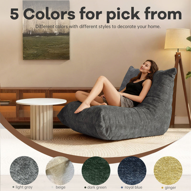 Fauteuil à billes ergonomique avec support pour le corps à 5 positions, Gris chaleureux