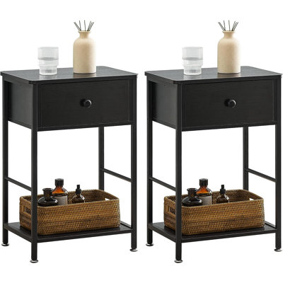 40 cm W Iron Bedside Table