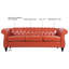 Canapé classique en cuir PU Chesterfield avec dossier capitonné, accoudoirs roulés et garniture cloutée-103449351-103449350