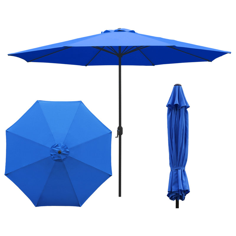 Parasol de marché 11 pi Gina, Bleu royal