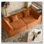 Canapé-lit compressé en mousse à mémoire de forme avec coussin rectangulaire 2 places-1875815989