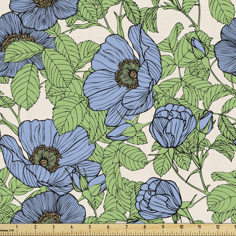 Chaquitta Flowers and Leaves Multi-purpose Fabric