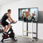 Meuble télé à roulettes robuste avec roulettes, chariot de télévision mobile universel avec tablette de rangement pour téléviseurs de 40 à 100 po, support de téléviseur à hauteur ajustable compatible VESA