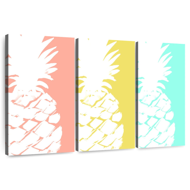 Yarlin Modern Pineapple Trio, 20" H x 33" W