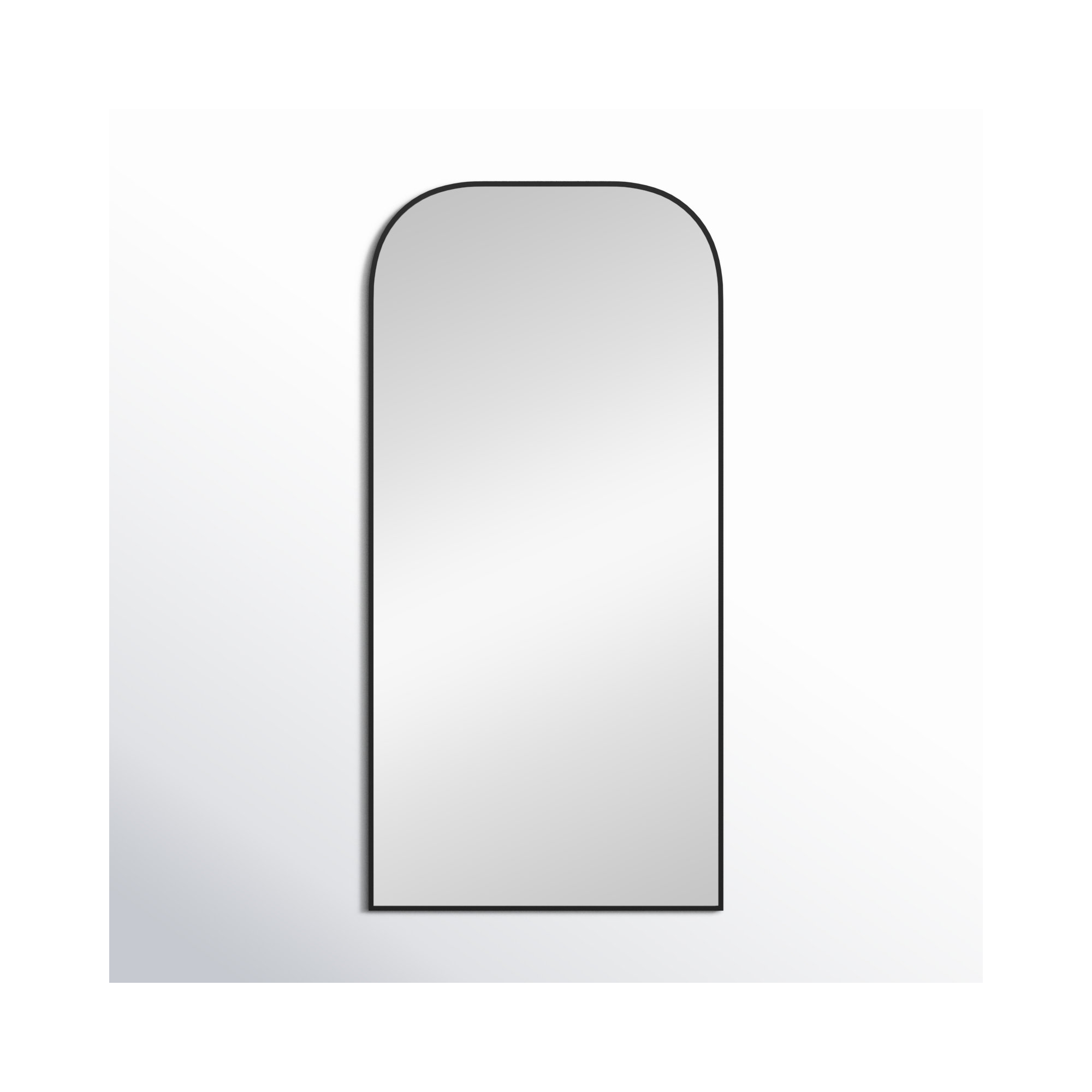 Sabine Metal Wide Arch Wall Mirror, 72" x 35", Black