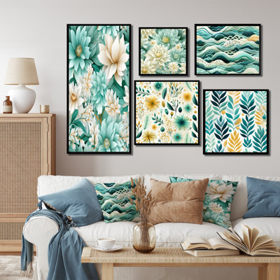 Bohémien, rêve, émeraude, dahlia, motif I