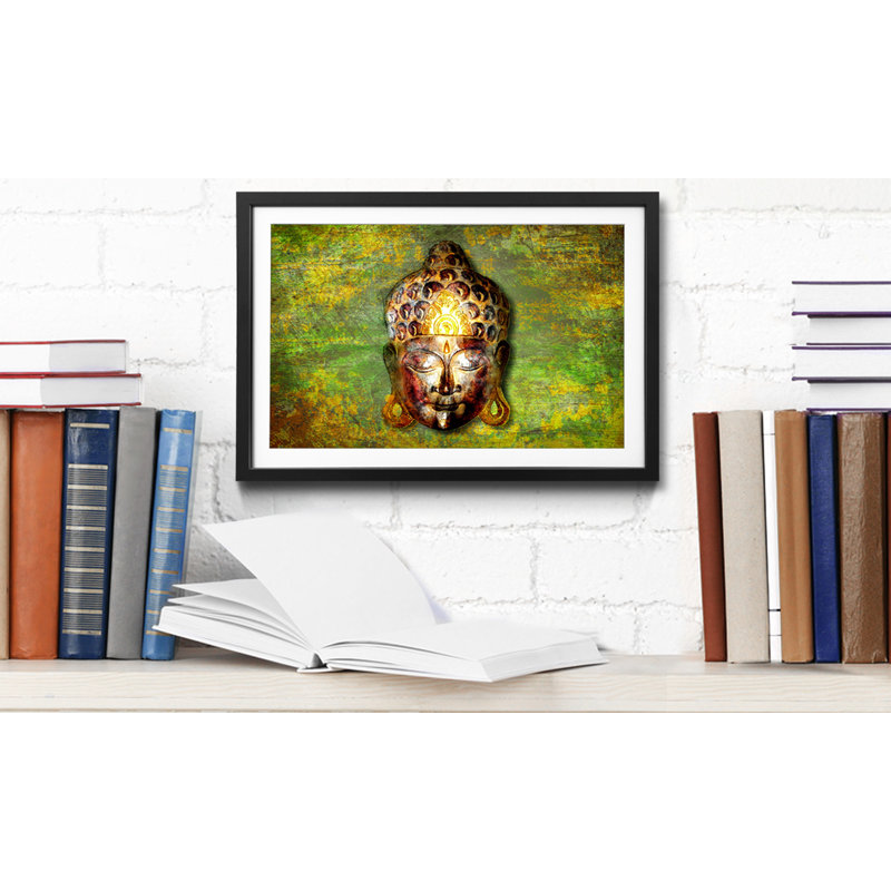 Buddah Head - Single Picture Frame Print, 60cm H x 80cm W
