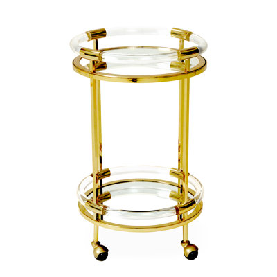 Jacques Round Bar Cart - Brass