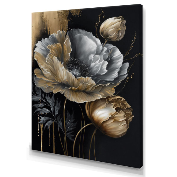 House of Hampton® Golden Gothic Floral Bouquet III On Canvas Print ...