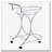 Allen White and Chrome 2-Tier Glass Shelf Metal Bar Cart-166433488