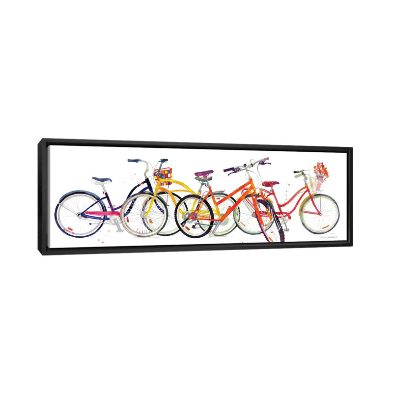 « vélos ii » par maja wronska, impression sur toile, H 12 po x l 36 po x P 1,5 po, Toile tendue