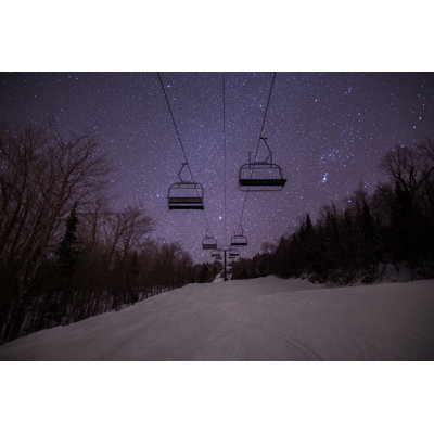 Chairlift To Heaven - Wrapped Canvas Print