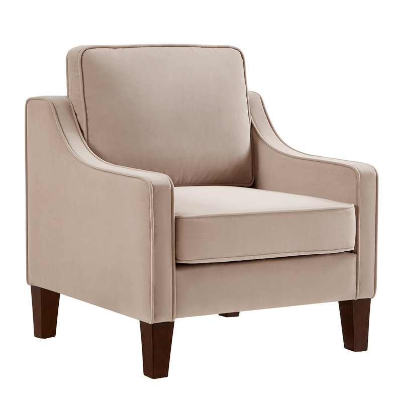 Fauteuil Tracina, Velours taupe