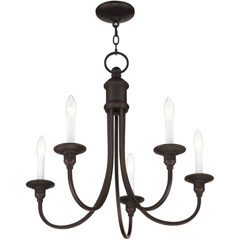 Lustre classique à 5 lumières de style bougie Duff