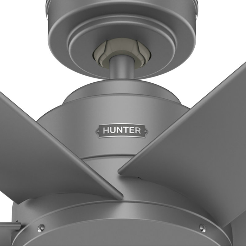 Ventilateur de plafond intérieur / extérieur moderne à 6 pales de 52 po Kennicott, Gris