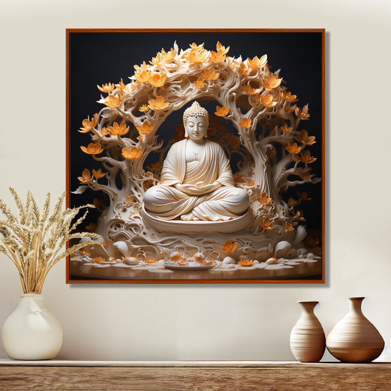 Tohei - Bouddhisme, impression sur toile encadrée, H 36 po x l 36 po x P 1,5 po, Toile avec cadre flottant brun