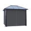 10 x 10FT Metal Frame Hardtop Patio Gazebo with Curtains