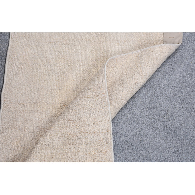 Petit tapis blanc de 1,7 pi x 3 pi, tapis de chambre à coucher, tapis de luxe, tapis rétro, tapis turc