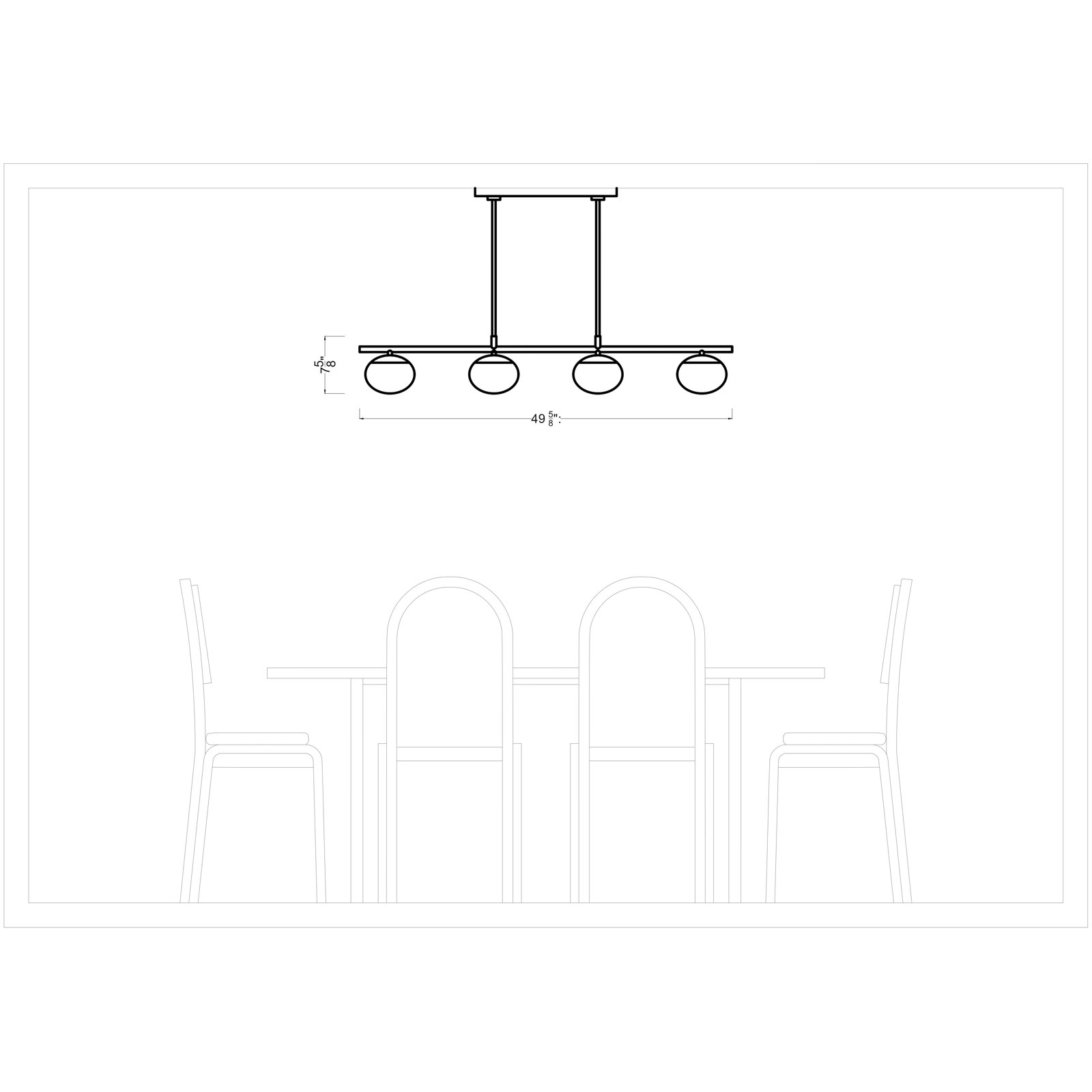 Vibi 6-Light Chandelier, Burnished Brass