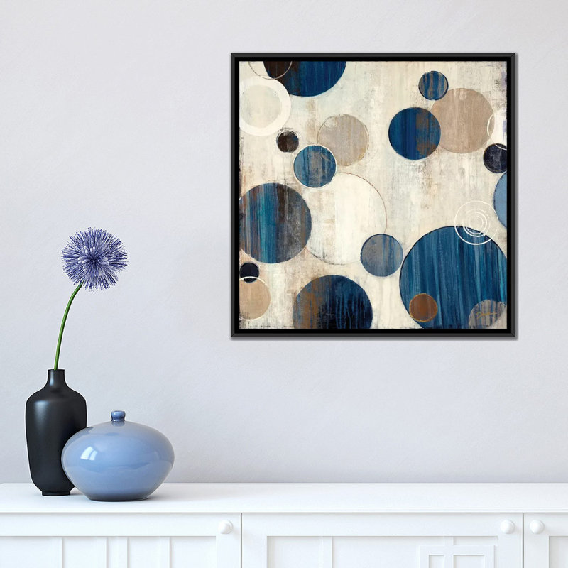 «Cool Bubbles», reproduction sur toile, H 18 po x l 18 po x P 1,5 po, Pas de tapis, Toile encadrée noire
