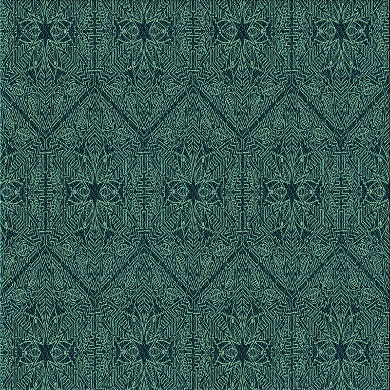 Tapis vert à motif géométrique Amisha, Carré 3 pi