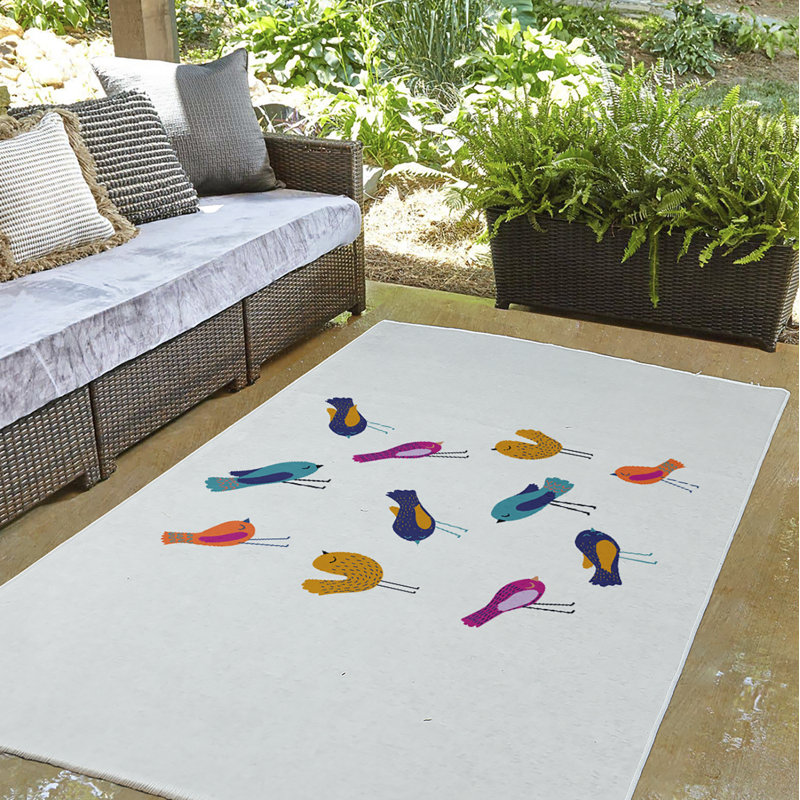 Elioth Chenille Animal Print Indoor Rug, Round 5'