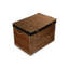 Fleur De Lis Wicker Storage Hamper Basket with Lining-1900351363